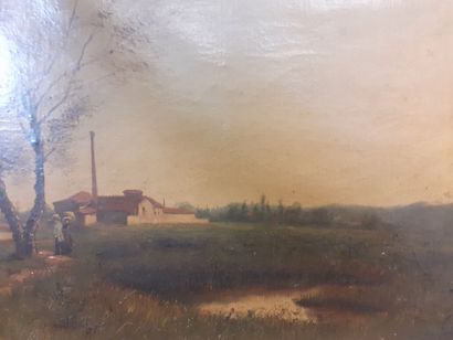 Promenade en bord de fleuve
Huile sur toile...