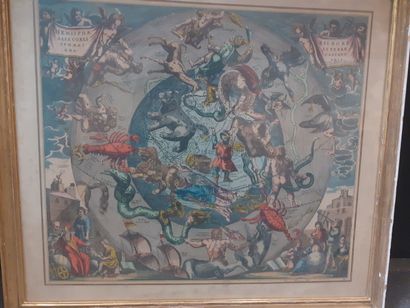 D'après Henricus Hondius 
Carte céleste 
44...