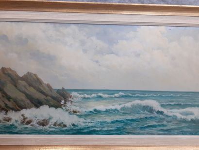 H. MAUSSANG 
Bord de mer 
Huile sur isorel...