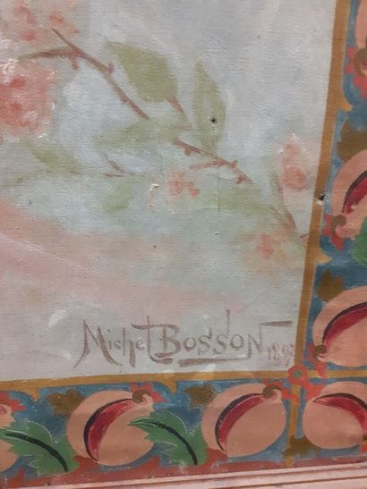 Michel BOSSON 
Sappho
Huile sur toile 
Signée...