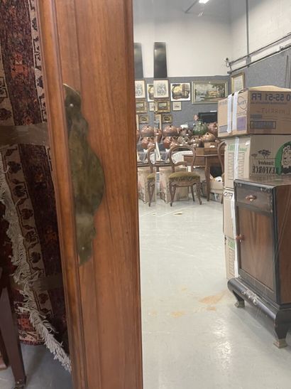 Miroir de boiserie en bois naturel glace...