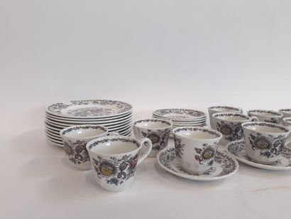STAFFORDSHIRE 10 tasses et sous tasses 11...