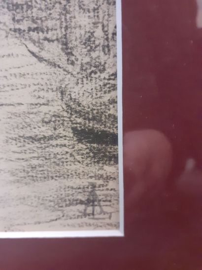 Le pont au rat 
Dessin au fusain 
25.5 x...