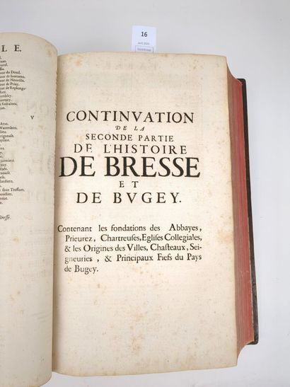 [reliure armoriée] GUICHENON (Samuel) : Histoire...