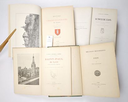 Un lot de 4 ouvrages sur l'histoire Lyonnaise,...
