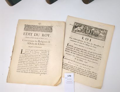 Un lot de 3 ouvrages sur l'Ordre de Cluny

PIGNOT...