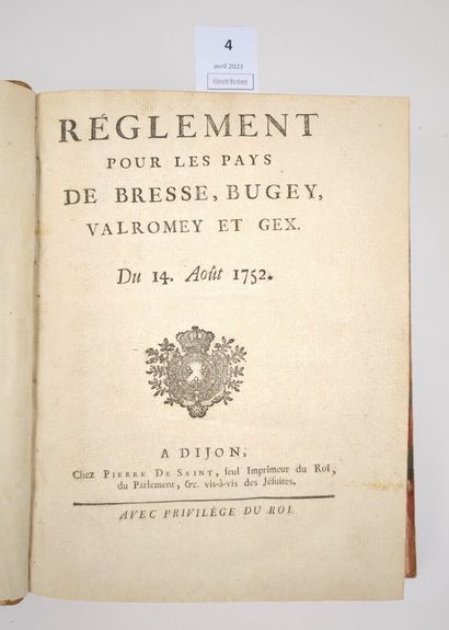 Recueil factice de trois documents.

Règlement...