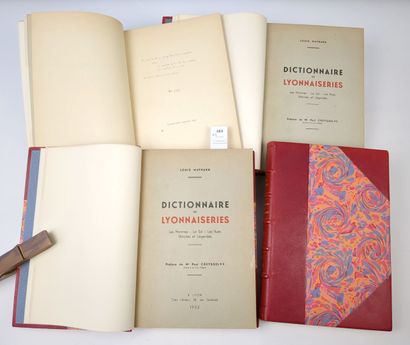 MAYNARD (Louis). Dictionnaire de lyonnaiseries....