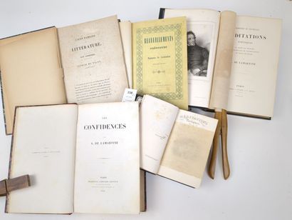 LAMARTINE (Alphonse, de). Réunion de 5 volumes...