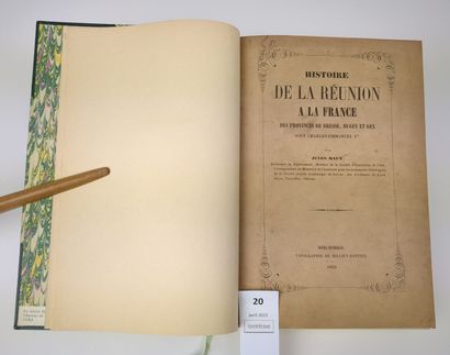 BAUX (Jules) : Histoire de la réunion à la...