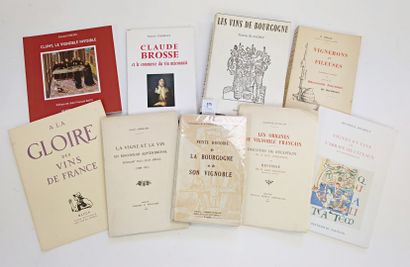 [Bourgogne]. Un ensemble de 9 volumes sur...