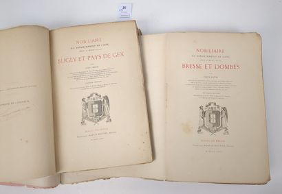 [Ain]. Un ensemble de 5 volumes brochés (états...