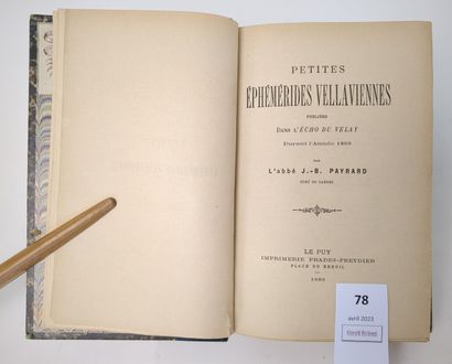 (reliure armoriée) (Velay). PAYRARD (Abbé...