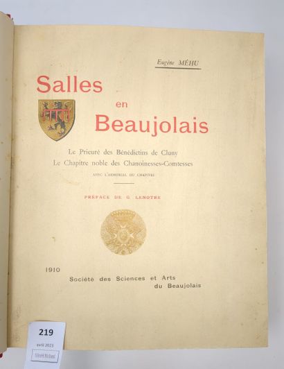[Beaujolais]. MÉHU (Eugène). Salles en Beaujolais....