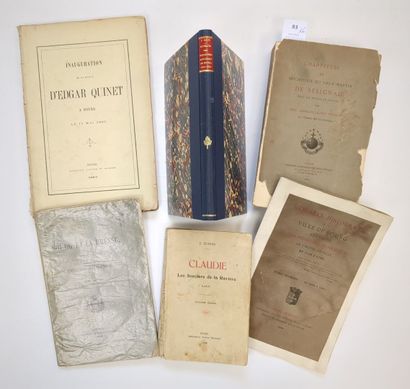 [Ain]. 6 volumes sur Bourg en Bresse dont :

Inauguration...