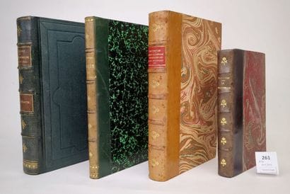 [Saône et Loire]. Réunion de 4 volumes reliés...