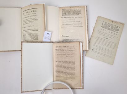 Un lot de 4 documents révolutionnaires sur...