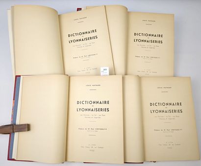 MAYNARD (Louis). Dictionnaire de lyonnaiseries....