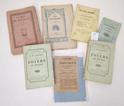 [LAMARTINE, Alphonse, de]. Réunion de 6 titres...