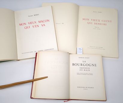 ROZET (Georges). Réunion de 3 ouvrages :
1/...