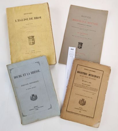 [Ain] [BOURG en BRESSE] Réunion de 4 volumes...