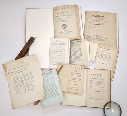 Un lot de 9 textes rares sur l'AIN
(Ain.)....