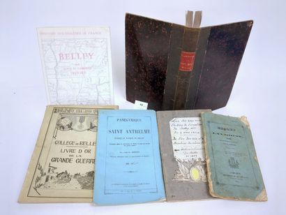 [Ain]. Réunion de 6 volumes relatifs à Belley...