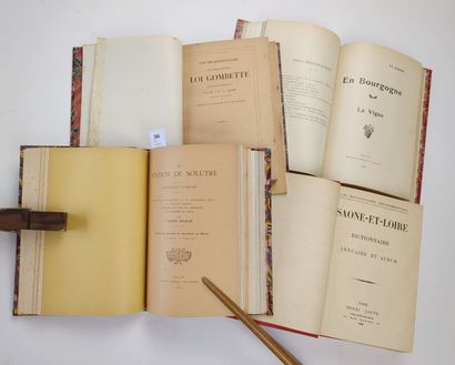 [Bourgogne]. Un ensemble de 4 volumes reliés :

[Anonyme]....