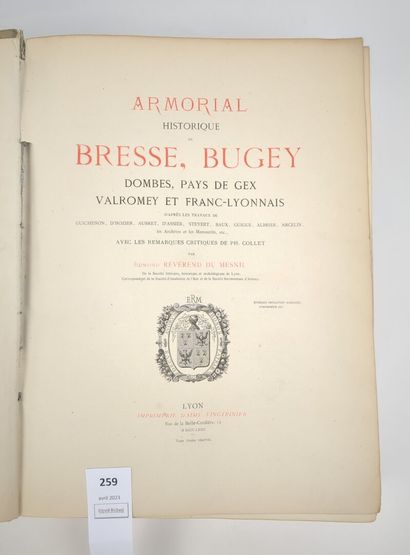 RÉVÉREND du MESNIL (Edmond) : Armorial historique...
