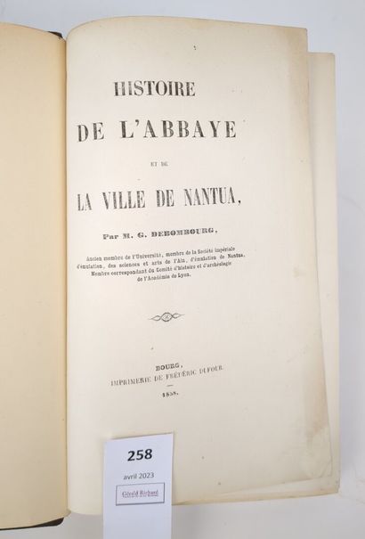 [Ain]. DEBOMBOURG (Georges) - Histoire de...