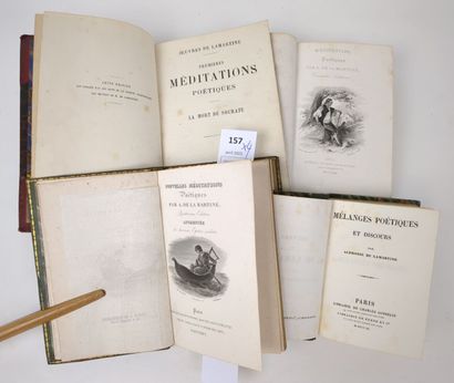 LAMARTINE (Alphonse, de). Réunion de 4 volumes...