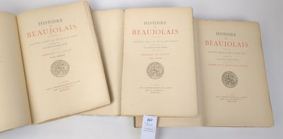 LOUVET (Pierre) Histoire du Beaujolais. Manuscrits...