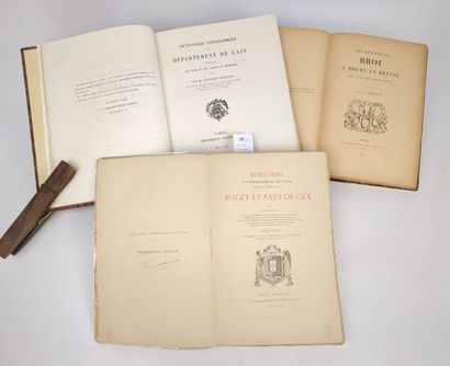 Un lot de 3 livres sur l'AIN

(Ain.). BAUX...