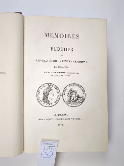 (Auvergne) FLÉCHIER (Esprit). Mémoires sur...