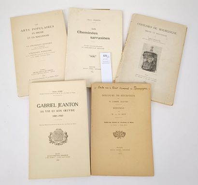 JEANTON (Gabriel). Un ensemble de 5 volumes,...