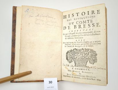 GUICHENON (Germain) : Histoire des révolutions...