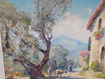 Marius HUBERT-ROBERT 
Le mas en Provence...