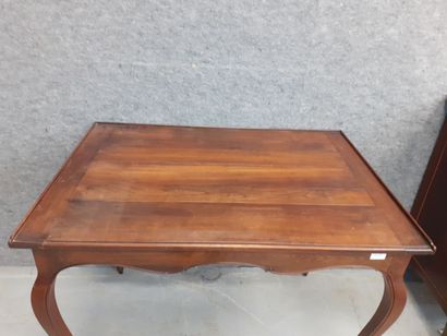 bureau plat en noyer avec plateaux tirettes...