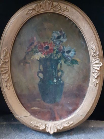 Ecole Lyonnaise 19ème siècle, 
Bouquet de...
