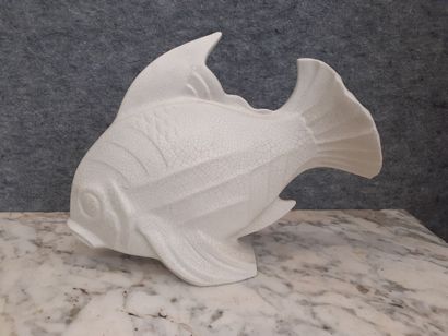 Poisson en ceramique craquelé Art Déco dans...