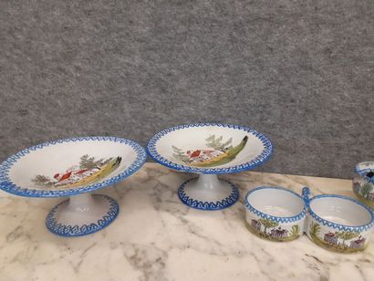 Service en porcelaine bleu blanc