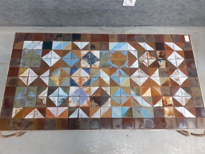 Table basse en fer forger et ceramique
45...
