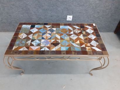 Table basse en fer forger et ceramique
45...