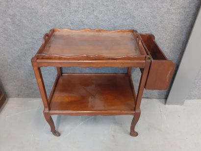 Table desserte en bois naturel avec un plateau...