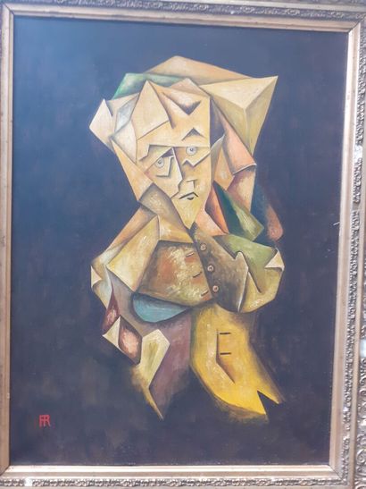 Oeuvre cubiste
Huile sur toile
Monogarmme...