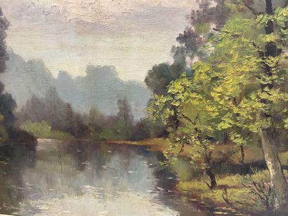 G. GUERIN
Bord de rivière
huile sur toile,...