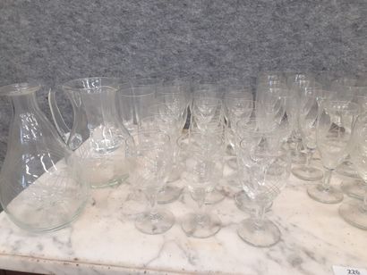 Service de verre de différents modèles 