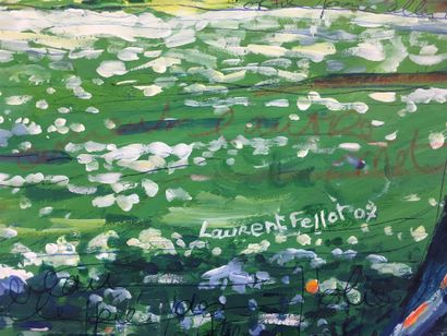 Laurent FELLOT
Arbre et paysage sur carton
Signé
44...