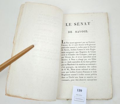 [Savoie]. Manifeste du Sénat de Savoie pour...
