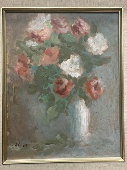 Henry SAINT-CLAIR (1899-1990
Bouquet de roses
Huile...